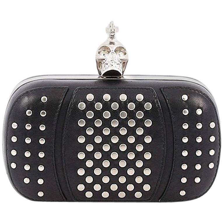 Alexander McQueen Skull Box Clutch Studded Leather Small
