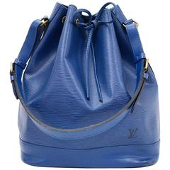 Vintage Louis Vuitton Noe Large Blue Epi Leather Shoulder Bag 