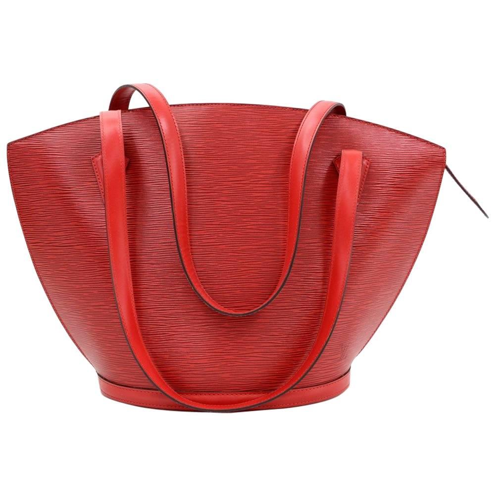 Vintage Louis Vuitton Saint Jacques GM Red Epi Leather Shoulder Bag 