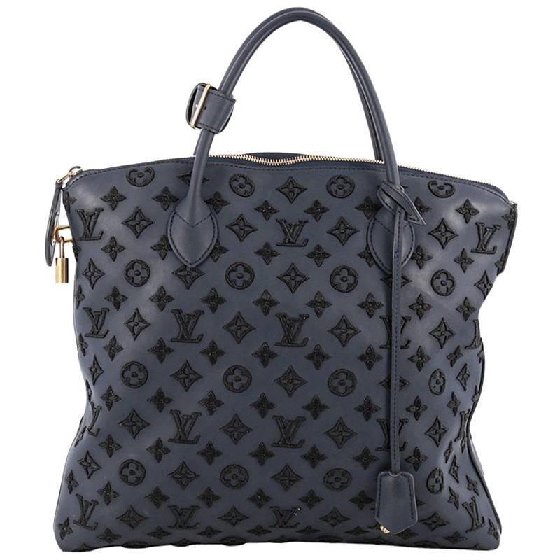 Louis Vuitton Lockit Handbag Limited Edition Monogram Addiction Rubber Vertical