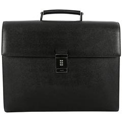 Prada Combination Lock Briefcase Saffiano Leather