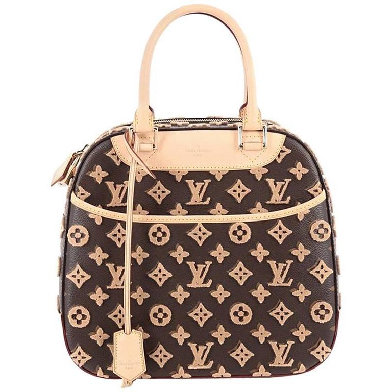 Louis Vuitton Deauville Cube Bag Limited Edition Monogram Canvas Tuffetage  at 1stDibs