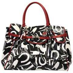 2000s Moschino Printed Canvas Carryall 