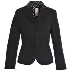 1990s Antonio Marras Black martingale Blazer Jacket