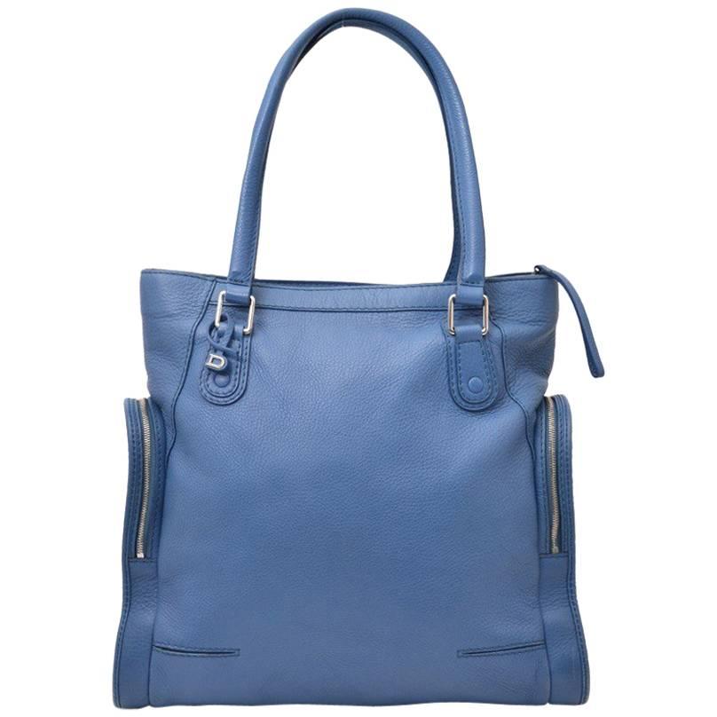 Delvaux Blue Tote Bag