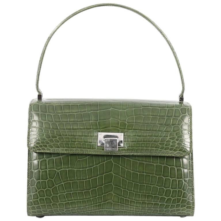 Tiffany & Co. Maddie Lunchbox Bag Crocodile Small