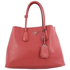 Prada Cuir Double Tote City Calfskin Medium 8