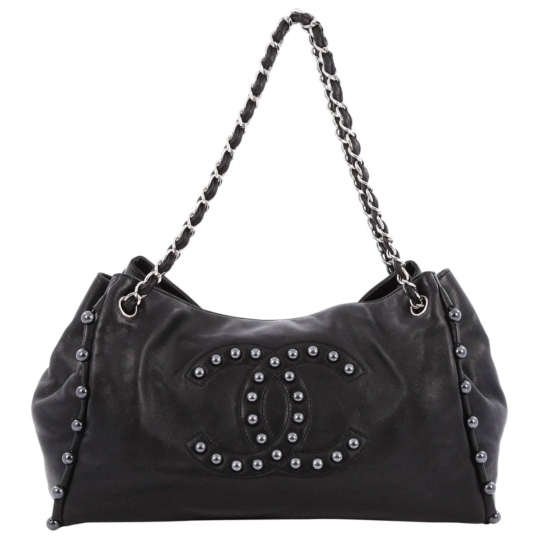 Chanel Pearl Obsession Accordion Tote Lambskin Medium
