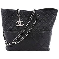 Chanel In The Business Tote Quilted Lambskin Small