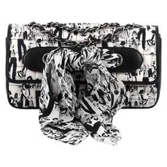 Chanel Limited Edition Scarf Flap Bag Printed Silk and Leather Medium