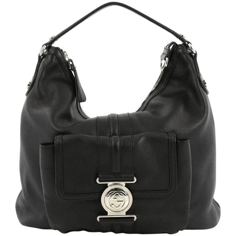 Gucci G Coin Hobo Leather Medium at 1stDibs