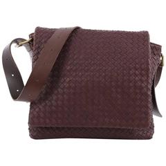 Bottega Veneta Square Flap Messenger Bag Intrecciato Nappa Medium