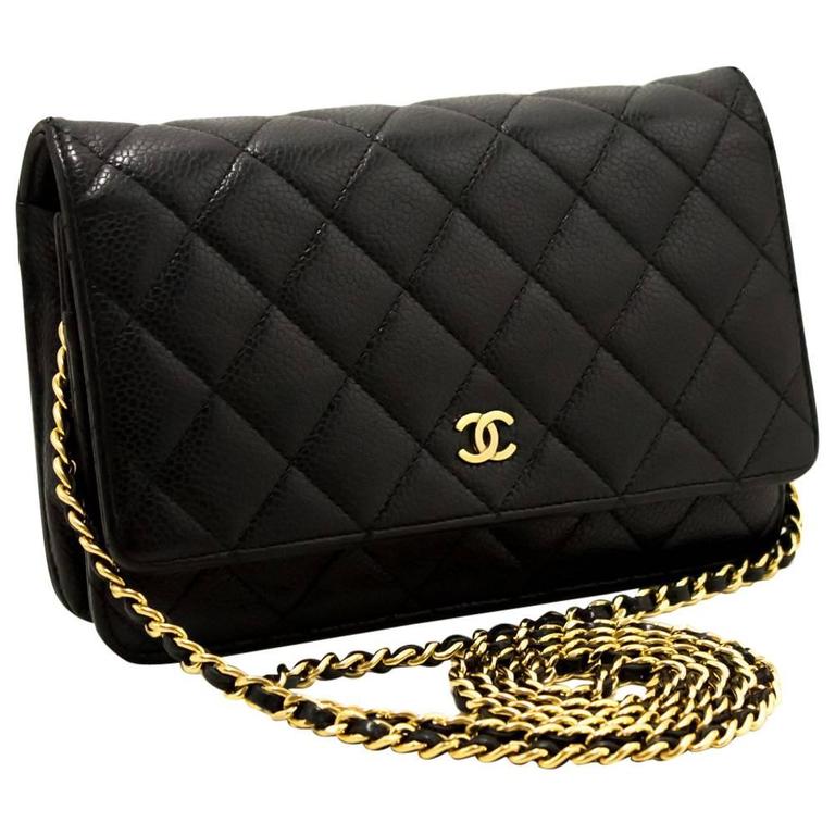 chanel woc black gold