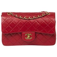 Chanel Classic Double Flap 23cm Red Quilted Leather
