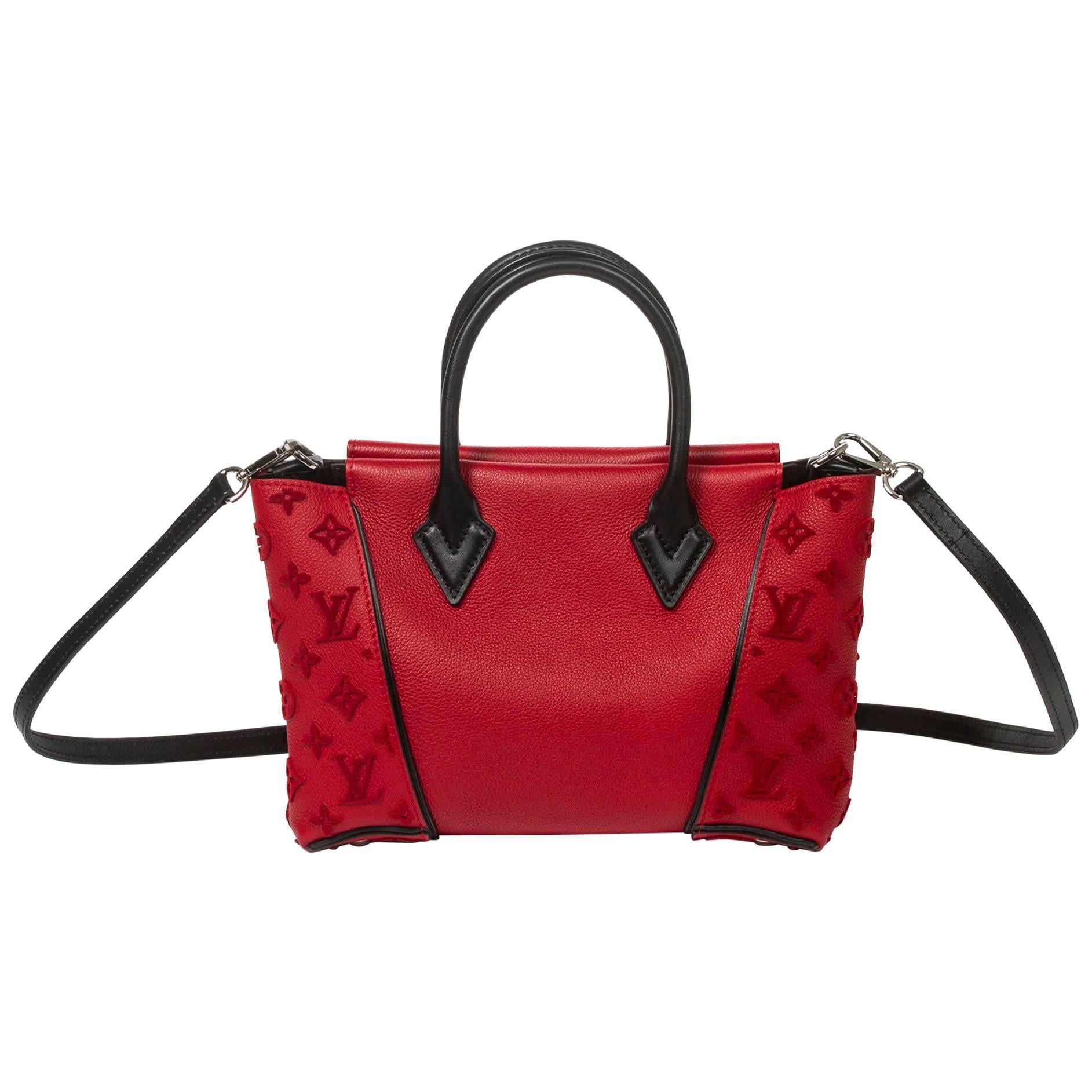 Louis Vuitton W Tote BB Red Cashmire Leather