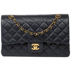 Chanel Classic Double Flap 26cm Navy Leather 1