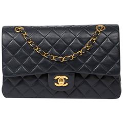 Chanel Classic Double Flap 26cm Navy Leather