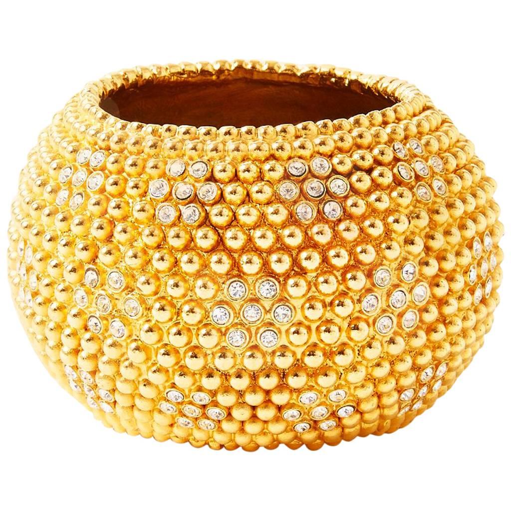 Yves Saint Laurent Jeweled Cuff For Sale