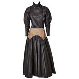 Taft-Abendkleid von Geoffrey Beene mit Point D'Esprit-Detail