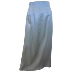 Chanel lite blue long skirt with accordion "carwash" back Collection 00C 6