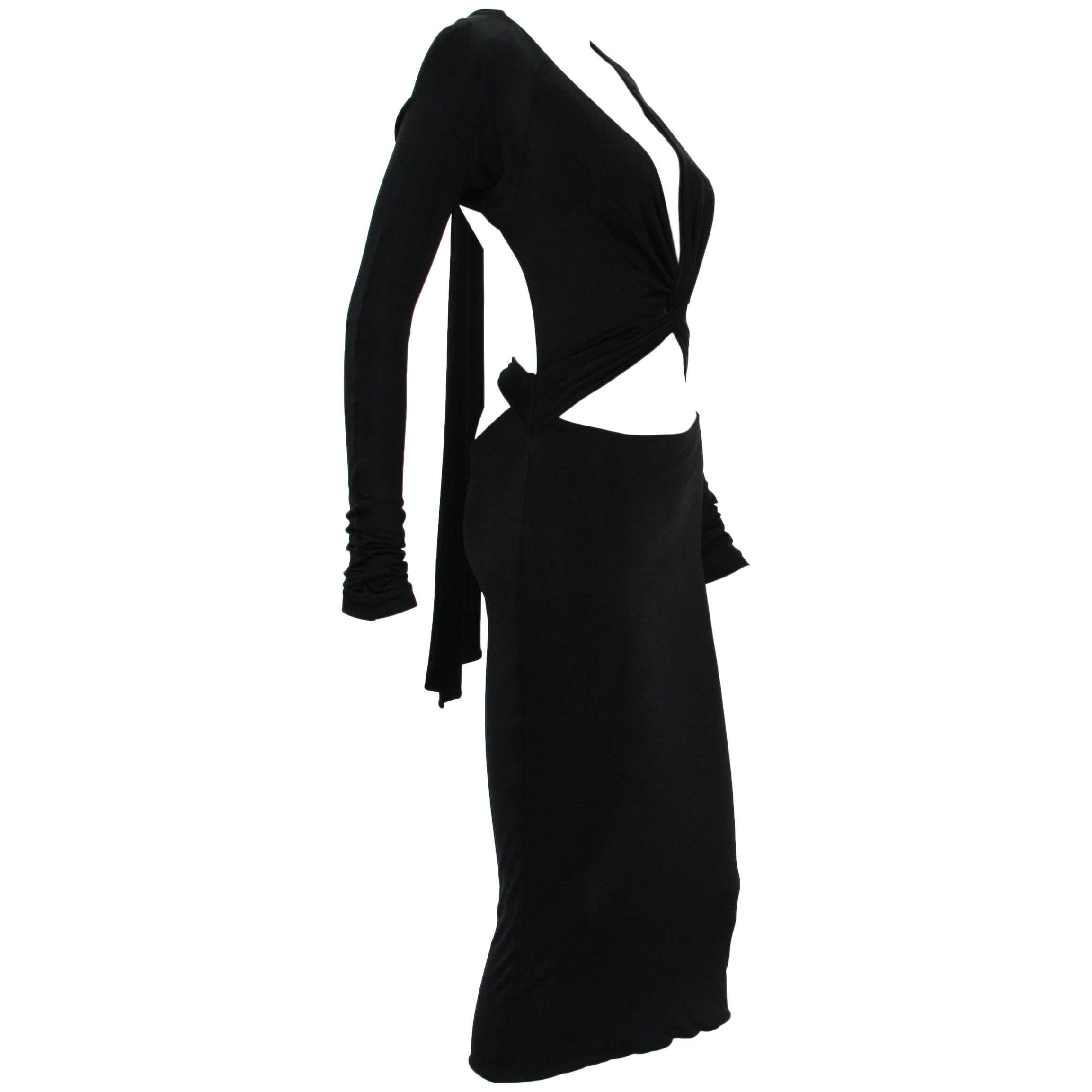 90's Tom Ford for Gucci Sexy Cut Out Jersey Black Cocktail Dress M at  1stDibs | gucci sexy dress, sexy gucci dress