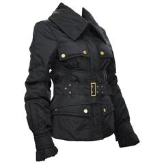 TOM FORD for GUCCI F/W 2003 Collection Corset Belt Black Nylon Jacket 6