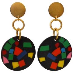 1980s Martha Sturdy Confetti Earrings