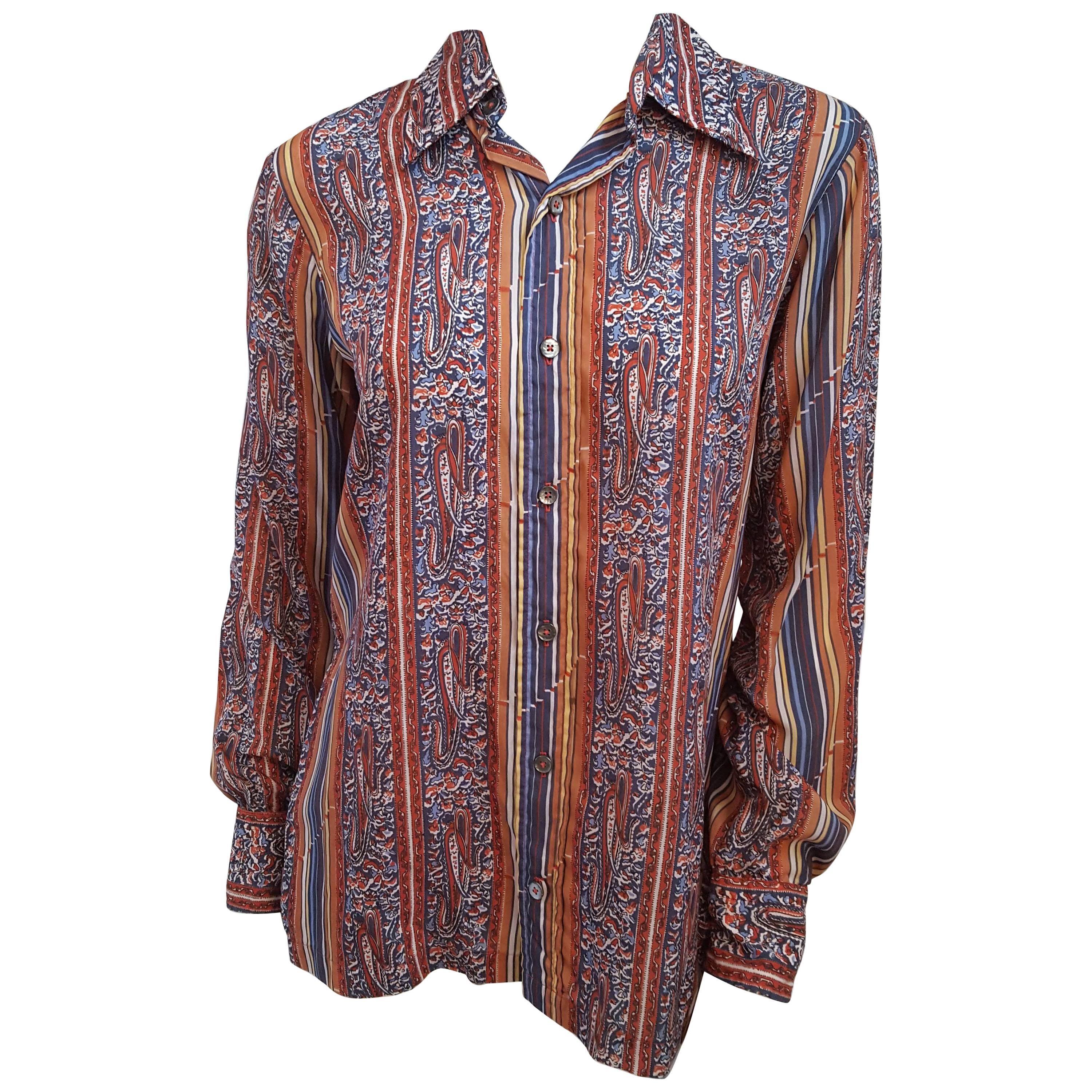 1970s Givenchy for Chesa Printed Shirt