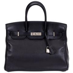 Hermès 35cm Black Vache Birkin Bag