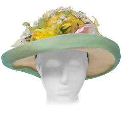 Dior Straw Hat with Flowers 2