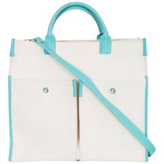 Tiffany and Co Canvas/Leather Jitney Tote Bag For Sale at 1stDibs  tiffany  canvas tote bag, tiffany and co canvas tote, tiffany tote bag