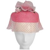 Chapeau cerclé avec voile, années 1960