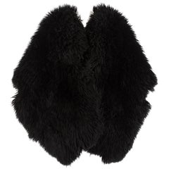 Herbst-Winter 1992 übergroßer schwarzer Schafslederschal von Vivienne Westwood