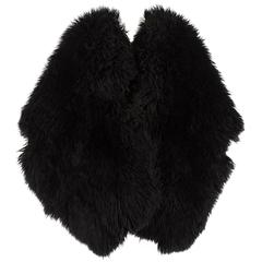 Vivienne Westwood Autumn-Winter 1992 oversized black sheepskin shawl 5