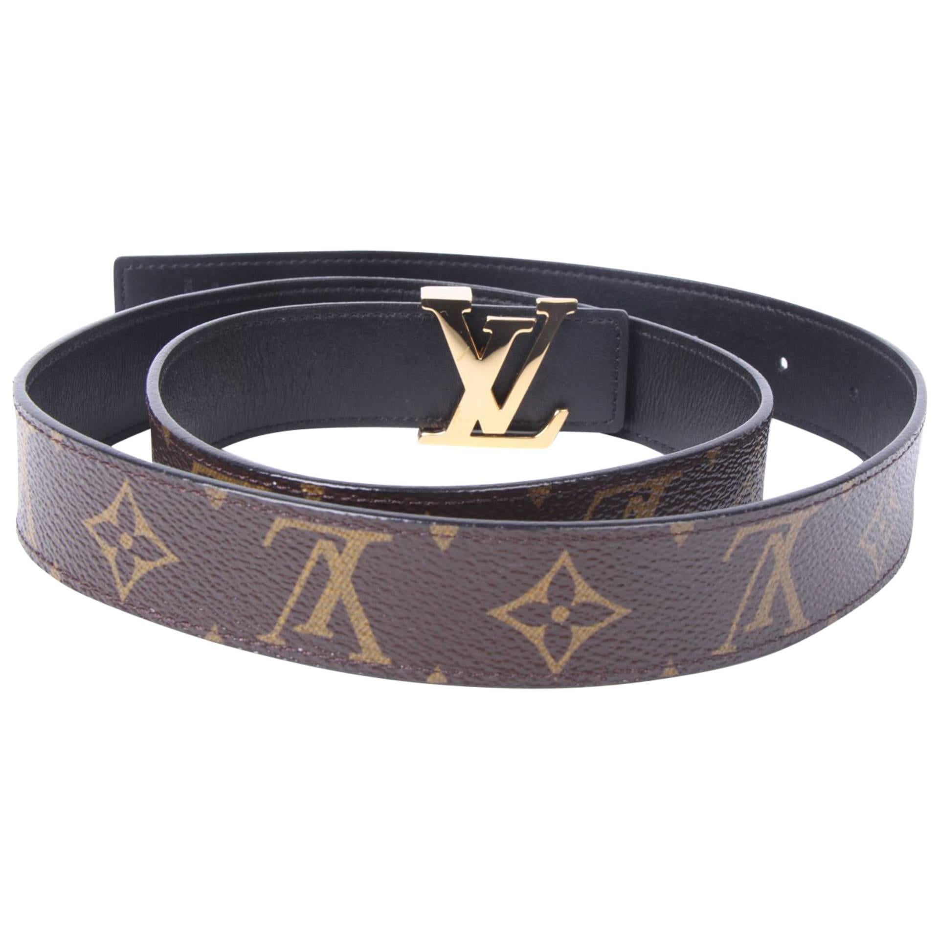Louis Vuitton Monogram Reversible Belt - brown/black