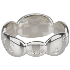 Chanel Silver Pebble Ring 