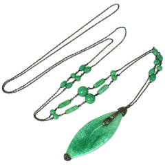 Peking Glass Art Deco Pendant