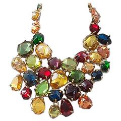 Rare Yves Saint Laurent Giant Chunky Gem Necklace, Circa 1987 1