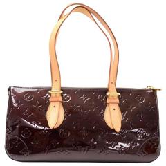 Louis Vuitton Rosewood Avenue Purple Amarante Vernis Leather Shoulder Hand Bag 