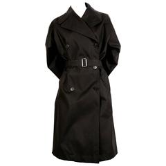 AZZEDINE ALAIA classic black cotton trench coat 5