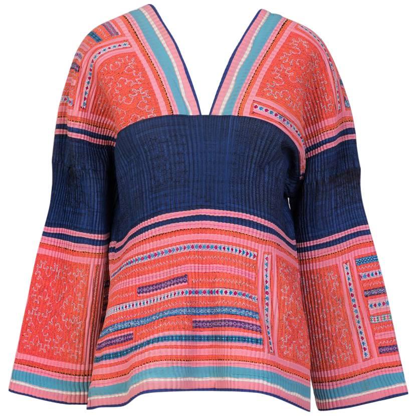 Hand Woven Bohemian Blouse For Sale