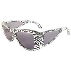 New Vintage Anglo American Optical Black & White Side Lenses 720 Sunglasses 1980 10