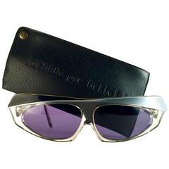 New Vintage Alain Mikli Black Silver & Clear Made in France Sunglasses 1980's 6