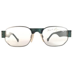 New Vintage Karl Lagerfeld Marbled Green Reading RX Frame 1990's Sunglasses