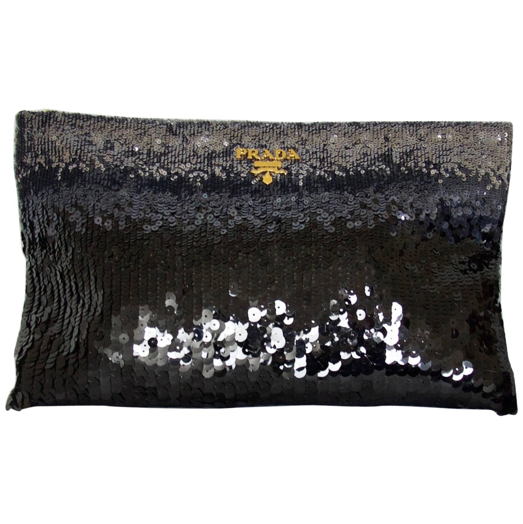 Ombre Sequin Paillettes Pochette For Sale
