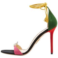 Charlotte Olympia New Colorblock 'Let's Dance' Conversation Sandals Heels in Box