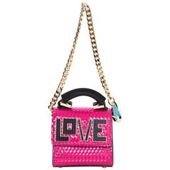 Les Petits Joueures Pink Nano Alex Black Widow Bag NWT For Sale at 1stDibs