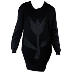 Black Stella McCartney Floral Sweatshirt Dress 11