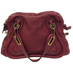 Chloe Raspberry Small Paraty Pebble Leather Bag 11