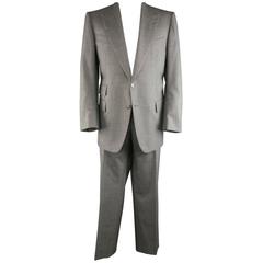 Tom Ford Men's Grey Herringbone Wool 2 Button Suit  
